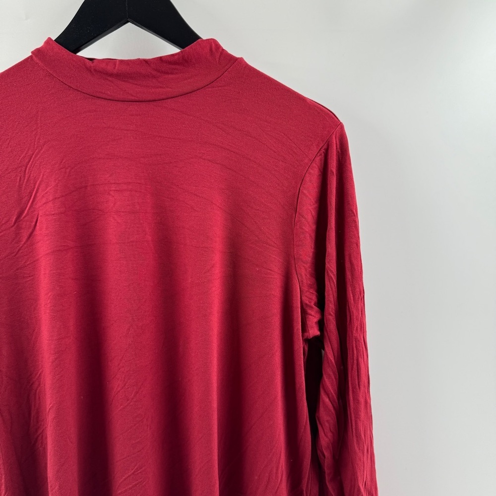 Old Navy Red Cotton Turtleneck Long Sleeve Top Size Large - Picture 2 of 8